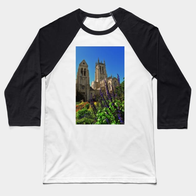 Bryn Athyn Cathedral And Garden Baseball T-Shirt by JimDeFazioPhotography